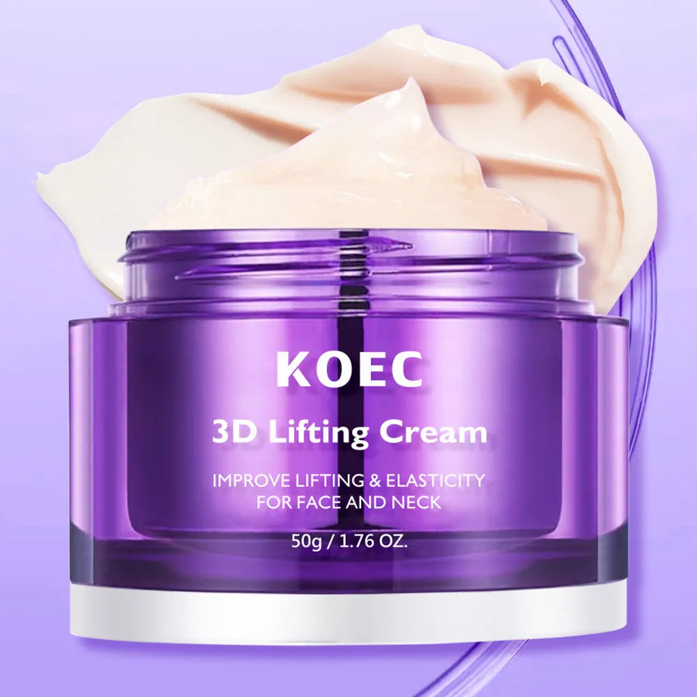 KOEC 3D Lifting Cream jar with cream texture