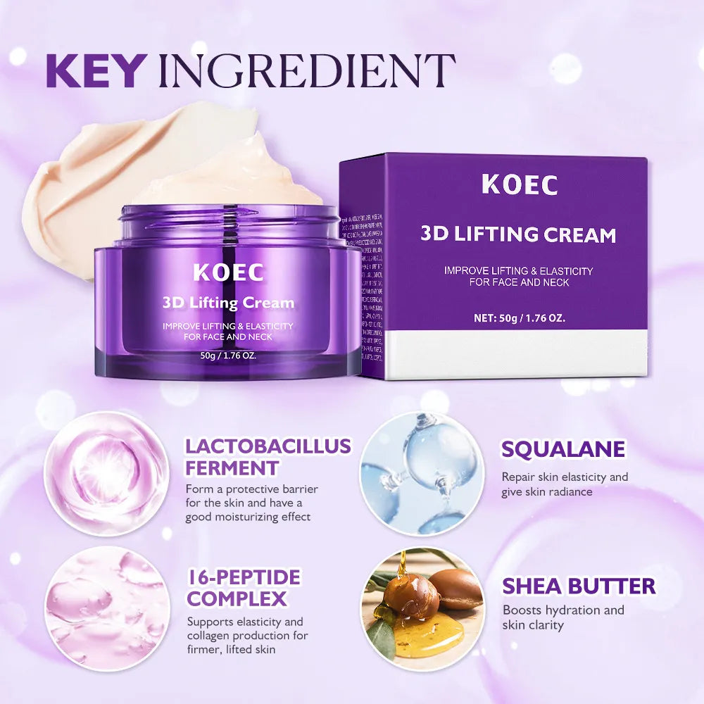 3D Lifting Cream texture and application demonstration